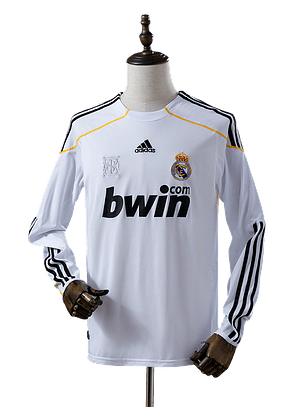 Real Madrid - Camisola Principal 09/10 Retro Manga Comprida