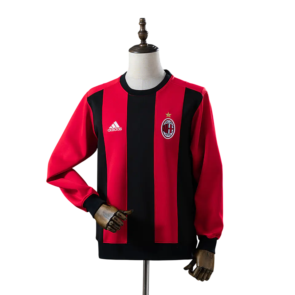 Ac Milan - Camisola Sweat Vermelha e Preta 25/26 1