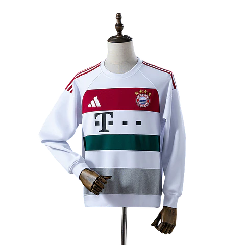 Bayern Munique - Camisola Sweat Branca 25/26