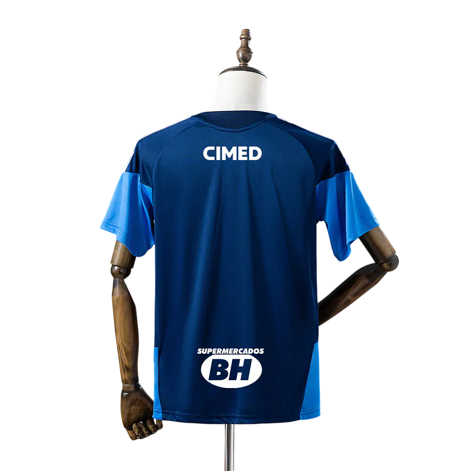 Cruzeiro - Camisola Azul Escuro de Treino 2026 - Com Patrocínios 2