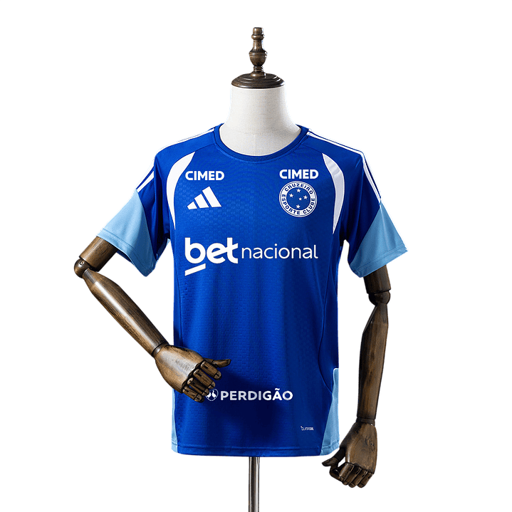 Cruzeiro - Camisola Azul de Treino 2026  - Com Patrocínios 1