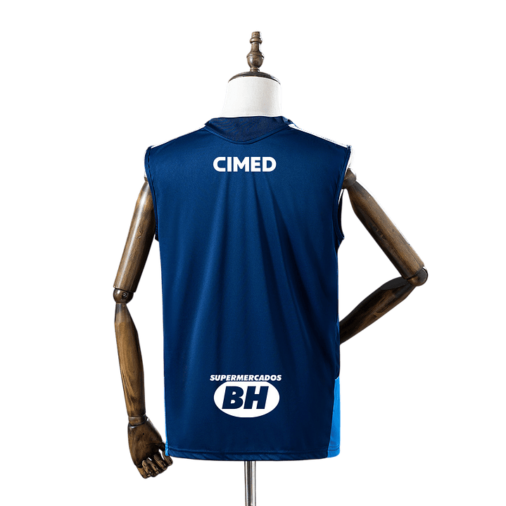 Cruzeiro - Manga Cava Azul Escuro de Treino 2026 - Com Patrocínios 2