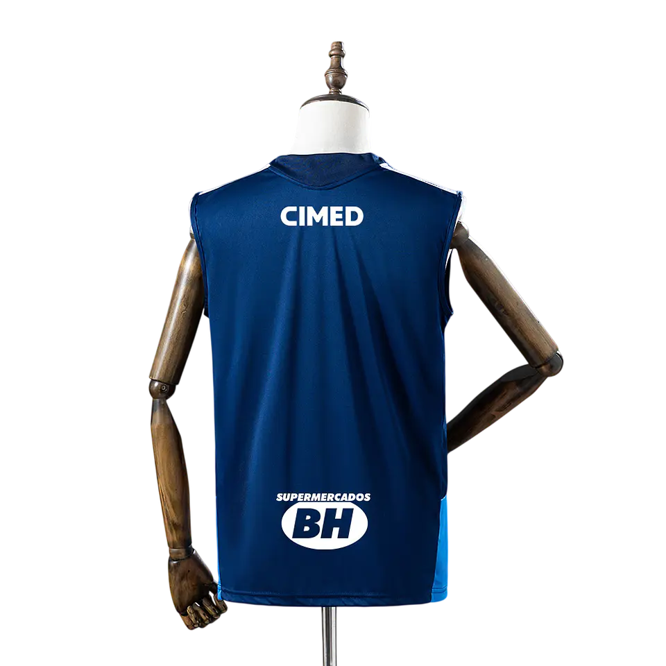 Cruzeiro - Manga Cava Azul Escuro de Treino 2026 - Com Patrocínios 2