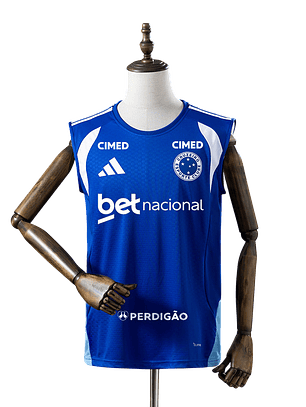 Cruzeiro - Manga Cava Azul de Treino 2026 - Com Patrocínios