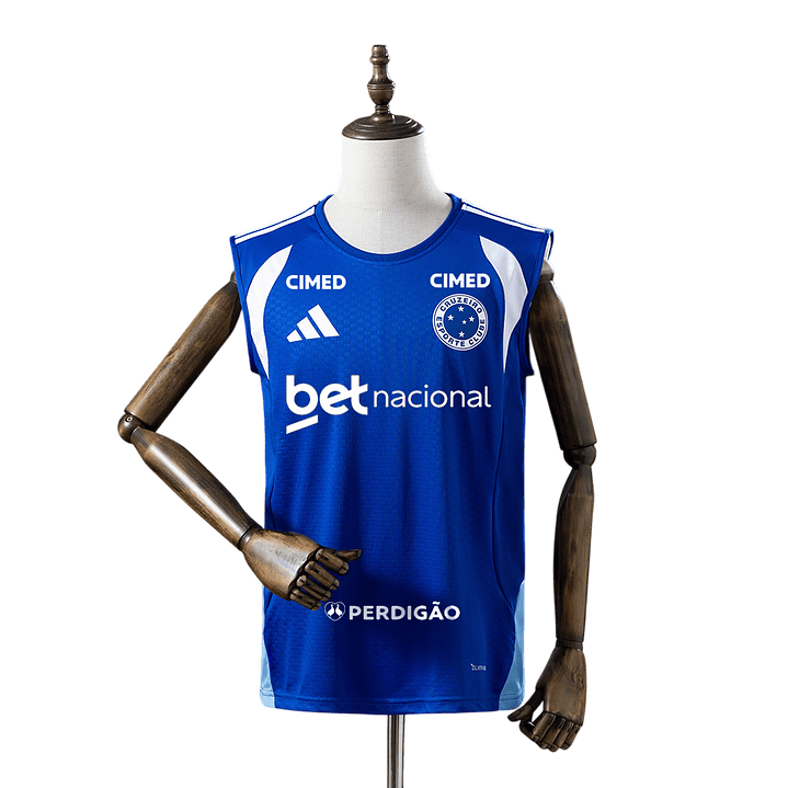 Cruzeiro - Manga Cava Azul de Treino 2026 - Com Patrocínios 1