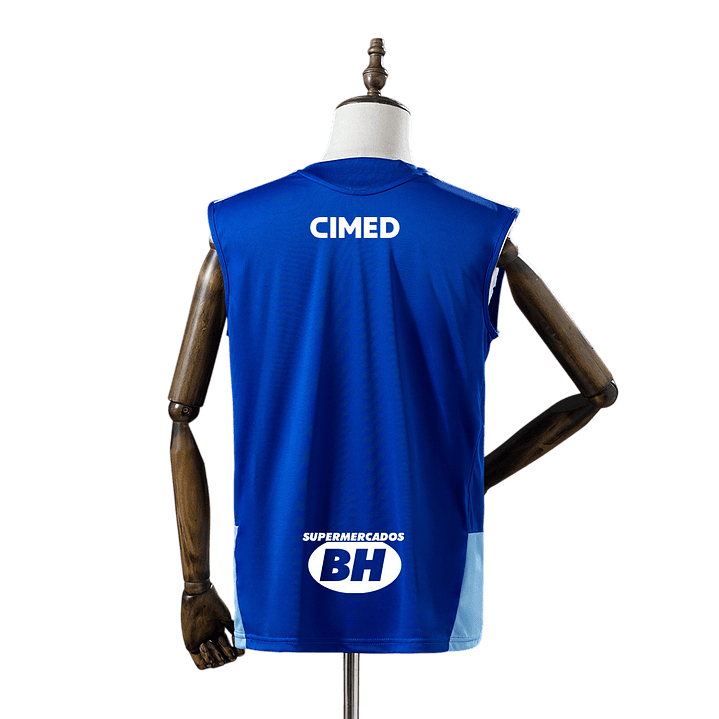 Cruzeiro - Manga Cava Azul de Treino 2026 - Com Patrocínios 2