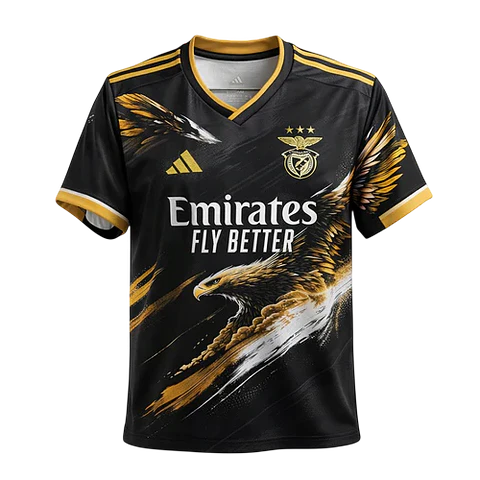 Benfica - Camisola Edição Especial Águia Preta e Amarela 25/26