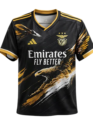 Benfica - Camisola Edição Especial Águia Preta e Amarela 25/26