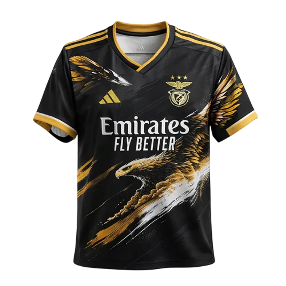 Benfica - Camisola Edição Especial Águia Preta e Amarela 25/26 1