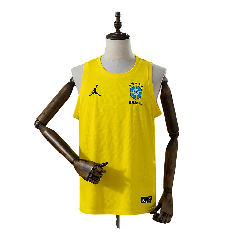 Brasil - Manga Cava de Treino Amarela 2026 1