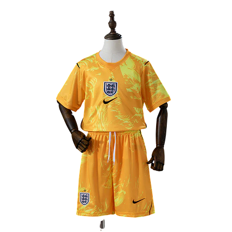 Inglaterra - Kit Criança Guarda Redes Amarelo 2026