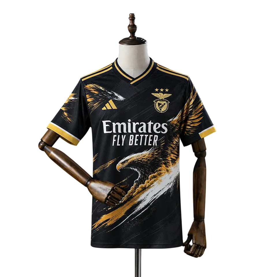 Benfica - Camisola Edição Especial Águia Preta e Amarela 25/26 1