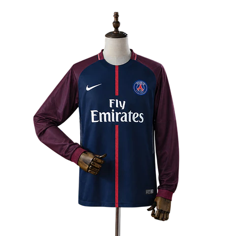 Paris Saint Germain - Camisola Principal 17/18 Retro Manga Comprida