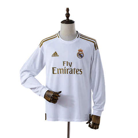 Real Madrid - Camisola Principal 19/20 Retro Manga Comprida