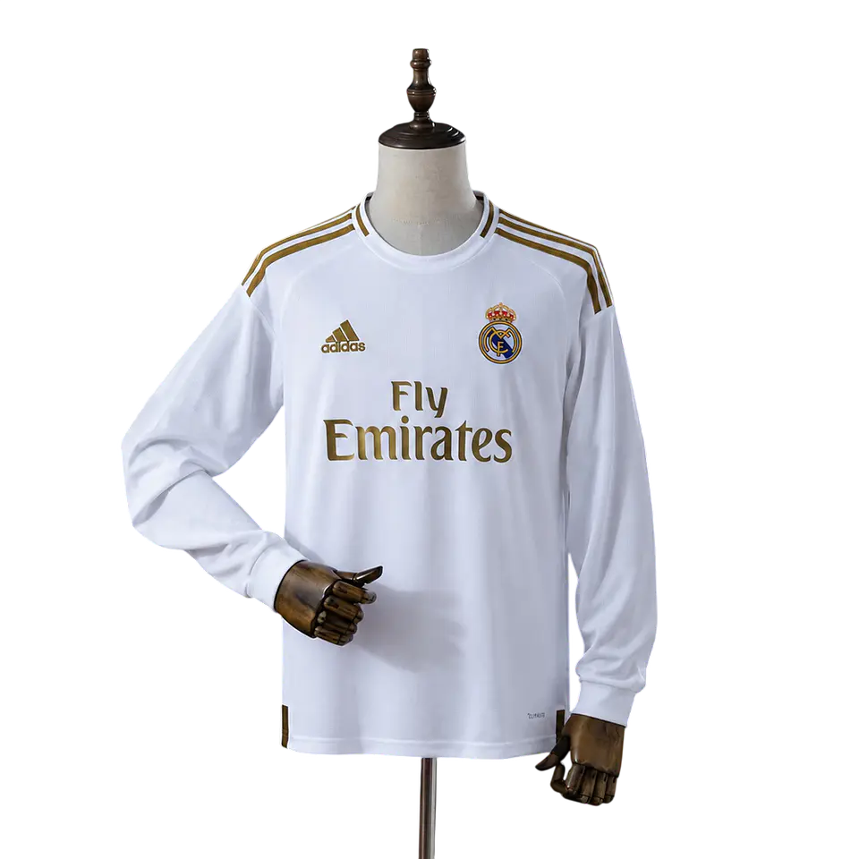 Real Madrid - Camisola Principal 19/20 Retro Manga Comprida 1