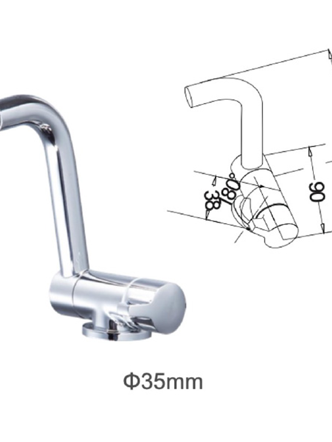 HOT AND COLD WATER SWING TAP 1