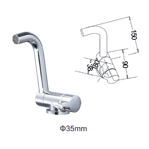 GRIFO BATIENTE DE AGUA CALIENTE Y FRÍA