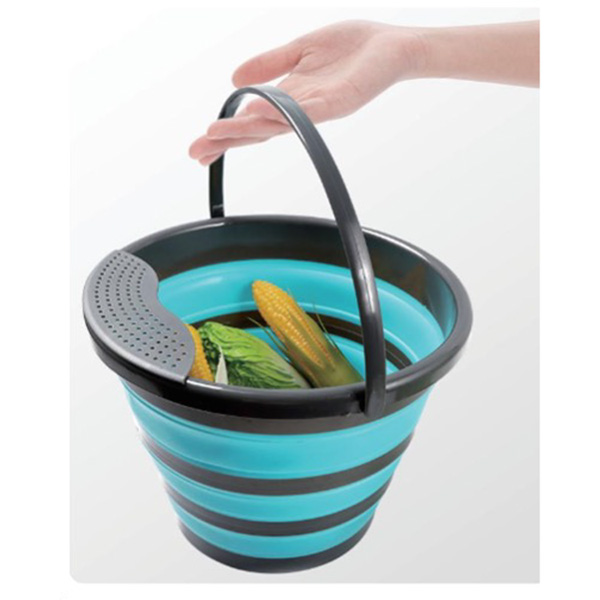 BALDE COLAPSABLE CON COLADOR GRANDE