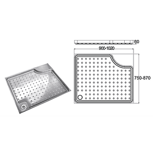 PLATO DE DUCHA ACERO INOXIDABLE