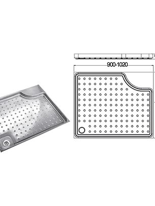 PLATO DE DUCHA ACERO INOXIDABLE
