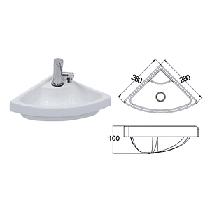 LAVAMANOS ACRÍLICO ESQUINERO