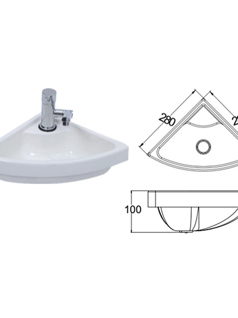ACRYLIC CORNER SINK 1