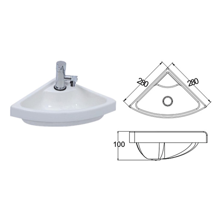 ACRYLIC CORNER SINK 1