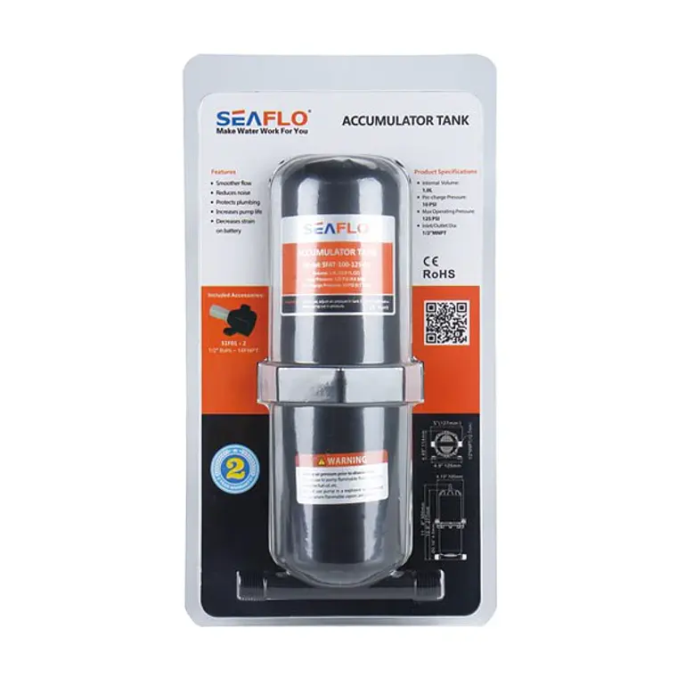 Tanque acumulador presurizado Seaflo 1.0 L 1