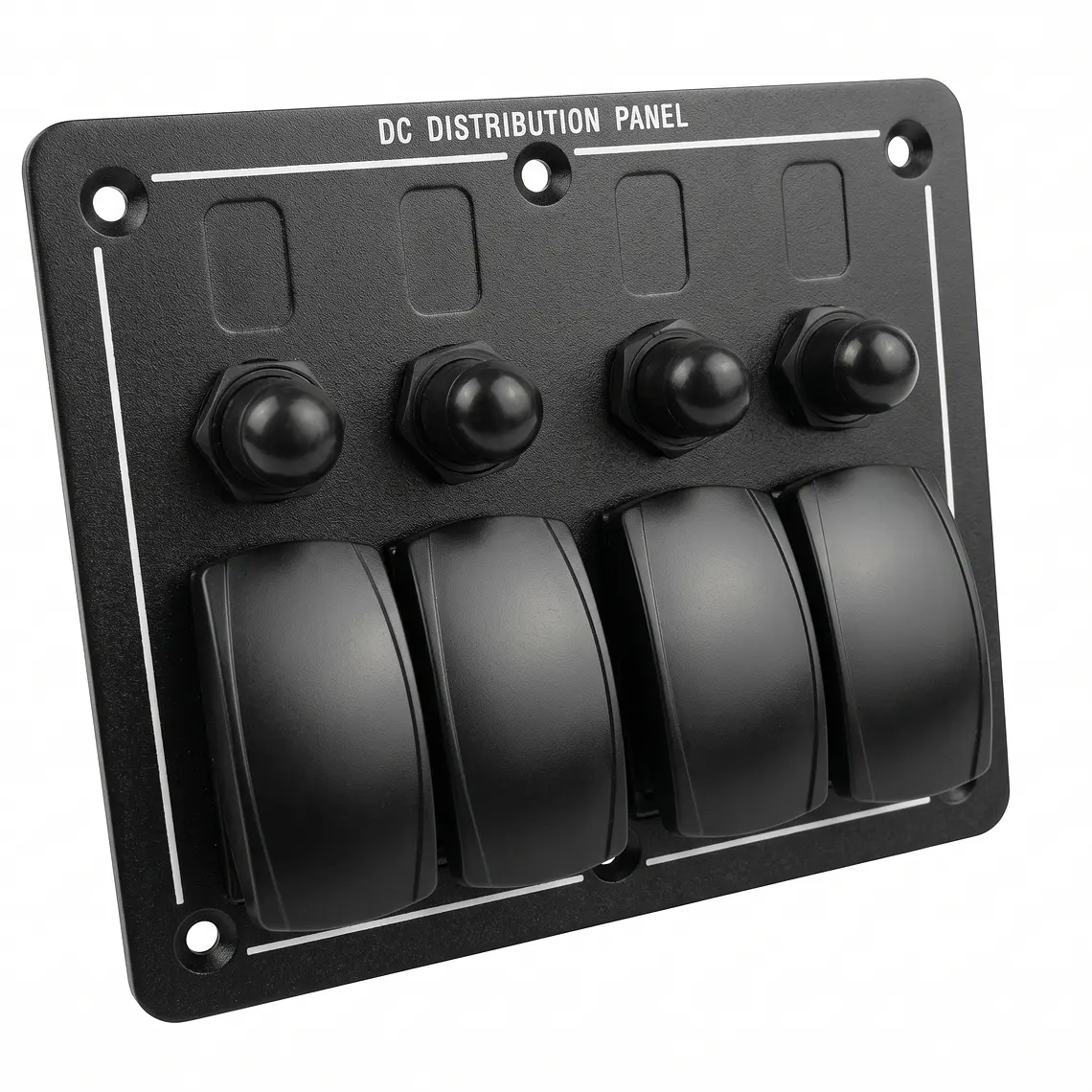 Panel de Interruptores y Distribución DC de 4 Canales (12V/24V) 1