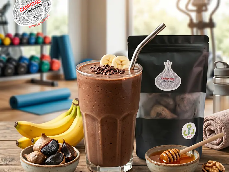 🥤 Batido energético con Campitos ajo negro chilote