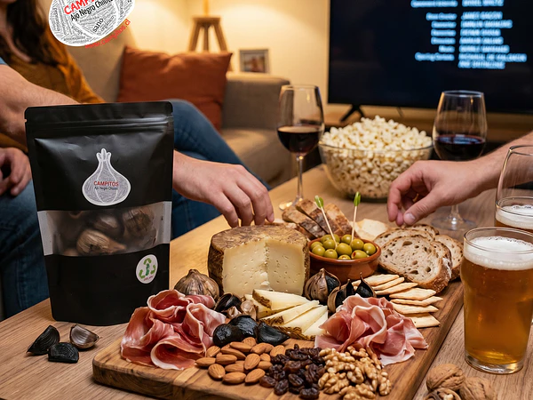 🧀 Tabla de picoteo con Campitos ajo negro chilote