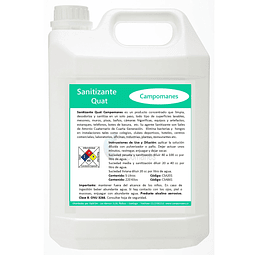 CSA201 Sanitizante Quat Desinfectante 1,5% Amonio Cuaternario Bidón 5 Litros