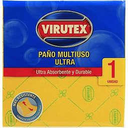 1100750 Paño Absorvente Multiuso Ultra 38x38 cms Virutex PRO x1