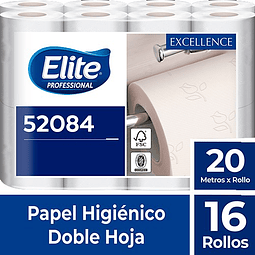 52084 Papel Higiénico Elite Habitaciones 20 mts x 48 Rollos (3x16un)