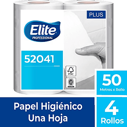 52041 Papel Higiénico Elite Plus Gofrado 50 mts x 48 Rollos (12x4un)