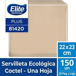 81420 Servilleta Elite Cóctel Ecológica Caja 24 Paquetes x 150un