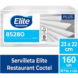 85280 Servilleta Elite Cóctel Restaurant Caja 60 Paquetes x 160un