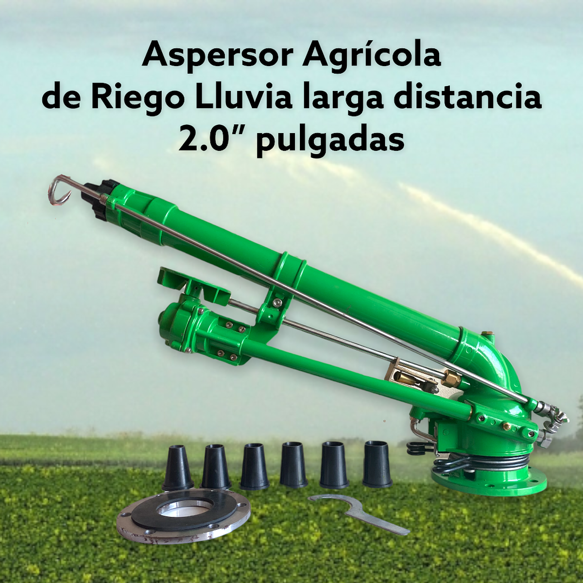 Aspersor De Riego Agrícola De Largo Alcance 2 Pulgadas