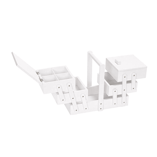 Caja de costura madera blanco 3 niveles Prym