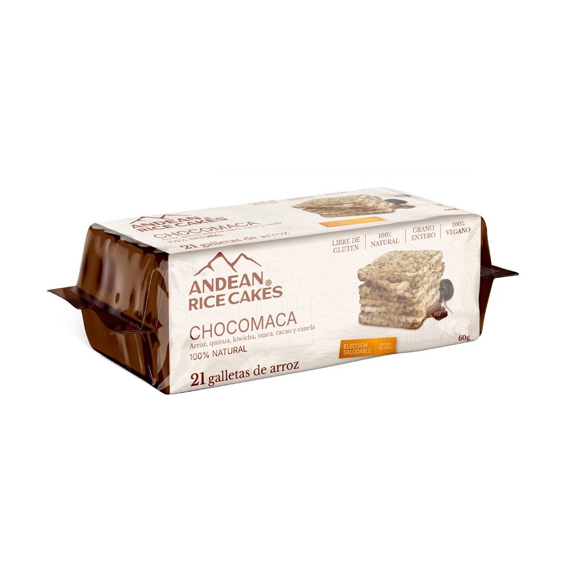 GALLETAS ANDEAN RICE CAKES - CHOCOMACA - 21 galletas 1