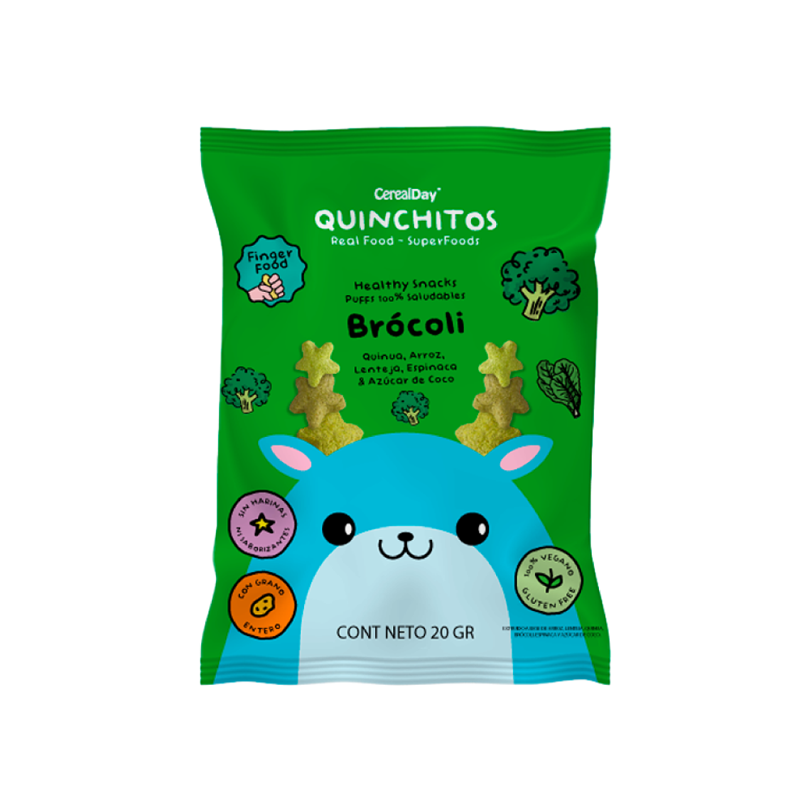 QUINCHITOS BROCOLI Snack 20g 1