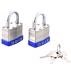 Dos Candado Laminados con la misma Llave Odis 40mm 1
