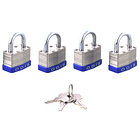 4 Candados de 40mm Laminados Llaves Iguales Odis 3