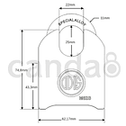 Candado Combinación Alta Seguridad Odis M62SC 62mm 2