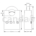 Candado de Acero Inoxidable 60mm 960 Odis 2