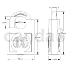 Candado Odis 550 con hombros 50mm 2