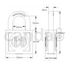 Candado Odis 450 50mm Gancho Largo 2