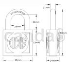 Candado con Llave de Seguridad 60mm 460 Odis 2
