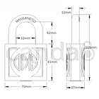 Candado Grande 70mm 470 Odis 2