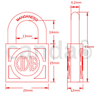 Candado de Seguridad para Mochilas 25mm 325 Odis 2